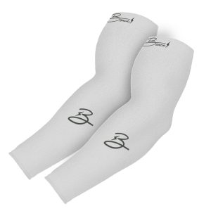 BRUCE BOLT Golf Graduated Compression Sun Sleeves (2-Pack) - WHITE