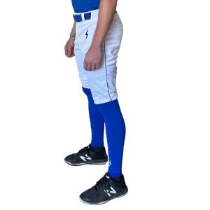 Premium Pro Baseball Short Pant w/ Piping - White/Royal Blue