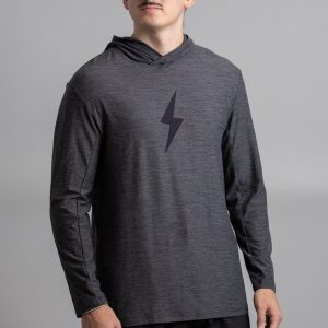 SuperSoft BOLT Long Sleeve Hoodie - Charcoal