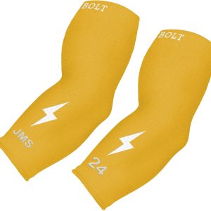 Personalized BRUCE BOLT Graduated Compression Premium 3/4 Arm Sleeve - YELLOW
