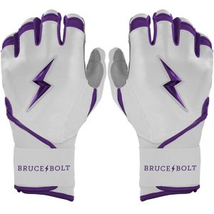 PREMIUM PRO CHROME Series Long Cuff Batting Gloves - PURPLE