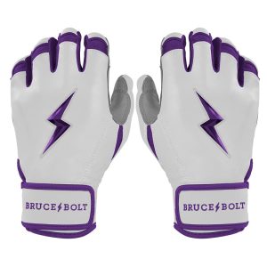 PREMIUM PRO CHROME Series Short Cuff Batting Gloves - PURPLE