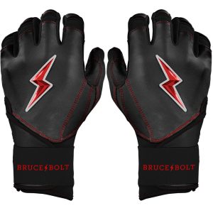Bear Series Long Cuff Batting Gloves - Black