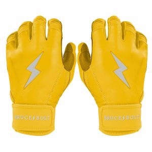PREMIUM PRO Short Cuff Batting Gloves - YELLOW